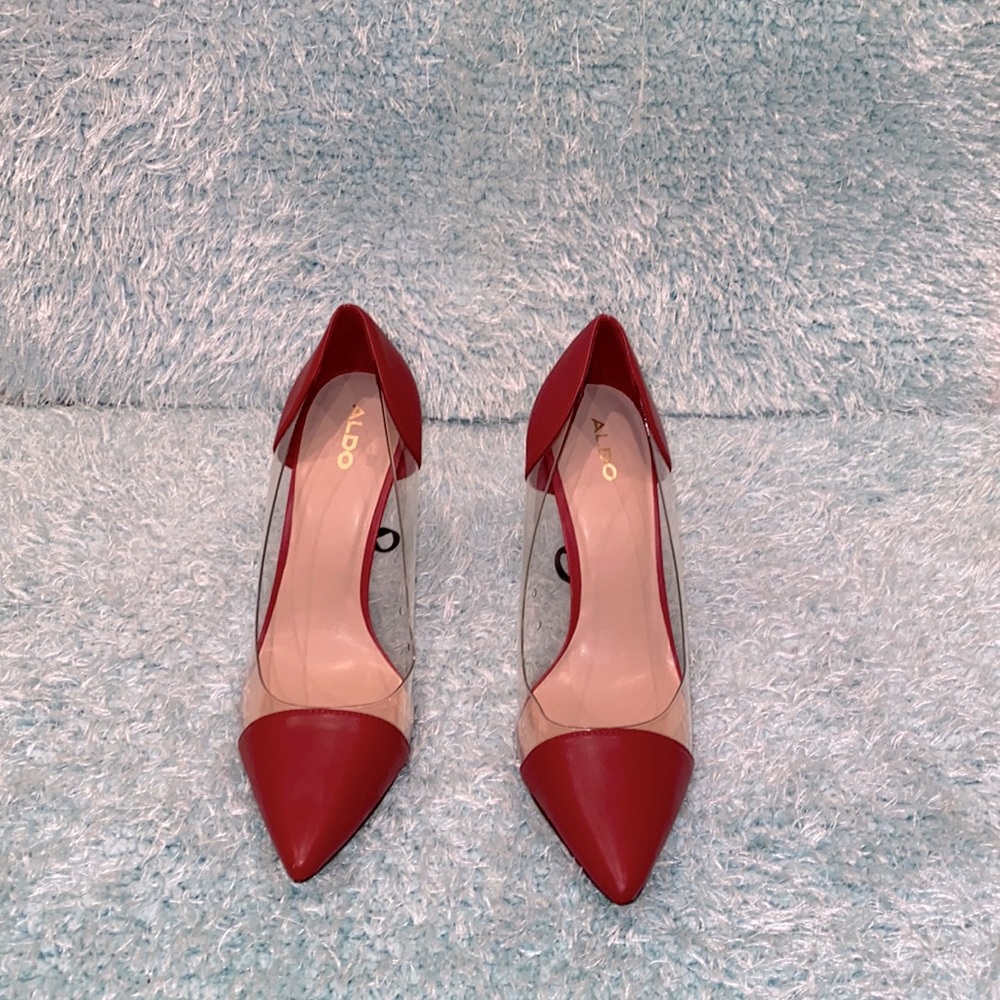 Aldo-Stiletto Burgundy heels.